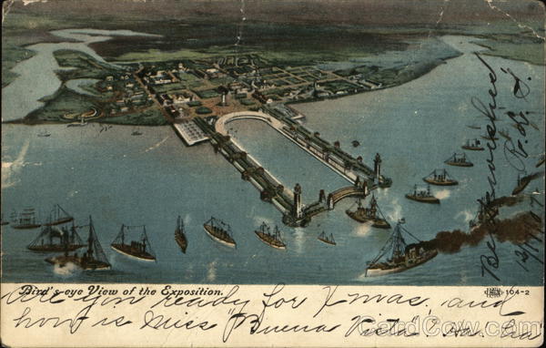 Bird's Eye View of Exposition 1907 Jamestown Exposition
