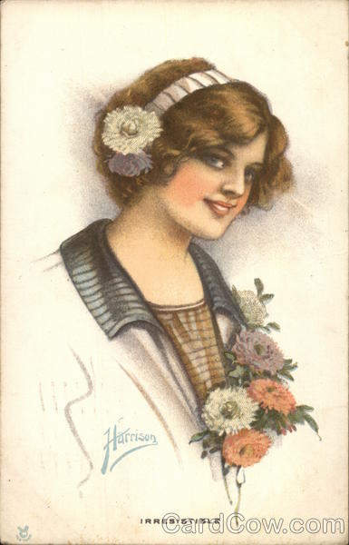 Smiling Young Woman With Flowers Harrison Women