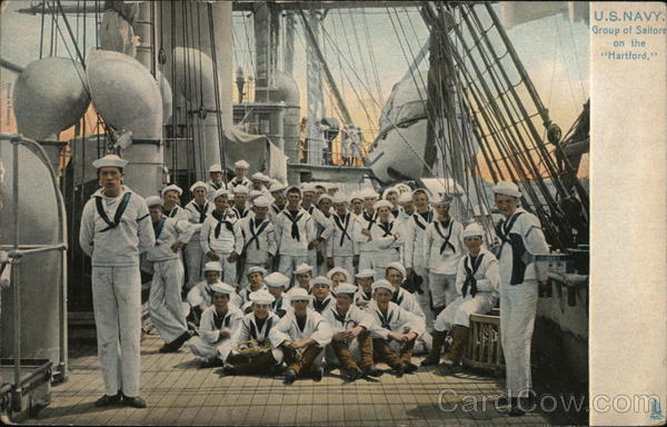 Group of Sailors U.S.S. Hartford Navy