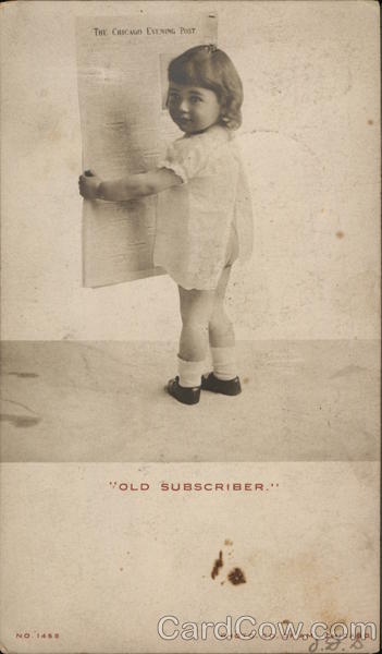 Old Subscriber - Girl with Newspaper Girls