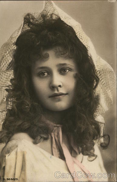 Very Pretty Girl with Curly Dark Hair Girls