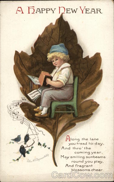 A Happy New Year Ellen Clapsaddle Children