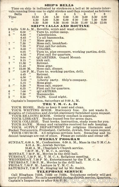 US Naval Training Camp Hingham Massachusetts Navy