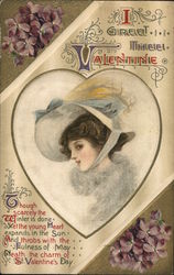 I Greet Thee Valentine Postcard