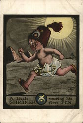 A Little Shriner Wearing His First Pin Freemasonry Postcard Postcard Postcard