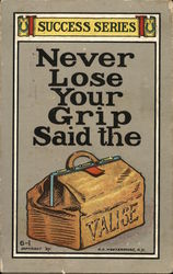 Never Lose Your Grip Said the Valise Comic, Funny Postcard Postcard Postcard