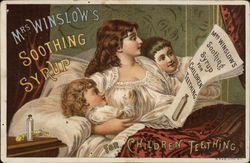 Mrs. Winslow's Soothing Syrup for Children Teething Advertising Postcard Postcard Postcard