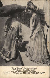 Two Women Passing in the Street, Talking to Each Other Postcard