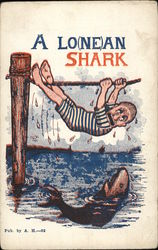 A Lo(ne)an Shark Postcard