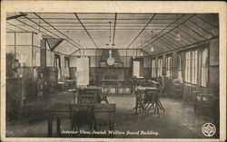 Interior View, Jewish Welfare Board Building Judaica Postcard Postcard Postcard