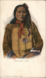 "Short Bull" - chief Native Americana Postcard Postcard Postcard