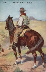 Alkalai Ike, The Boss of the Herd Cowboy Western Postcard Postcard Postcard