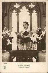 Norma Shearer Singing in Church Postcard
