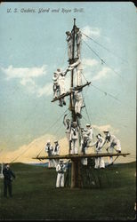 U.S. Cadets Yard and Rope Drill Postcard