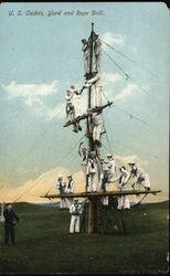 U.S. Cadets Yard and Rope Drill Navy Postcard Postcard Postcard