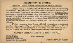 Redemption of Stamps - Important Decision of the Commissioner of Internal Revenue Postcard