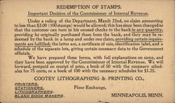 Redemption of Stamps - Important Decision of the Commissioner of Internal Revenue Postal Cards Postcard Postcard Postcard