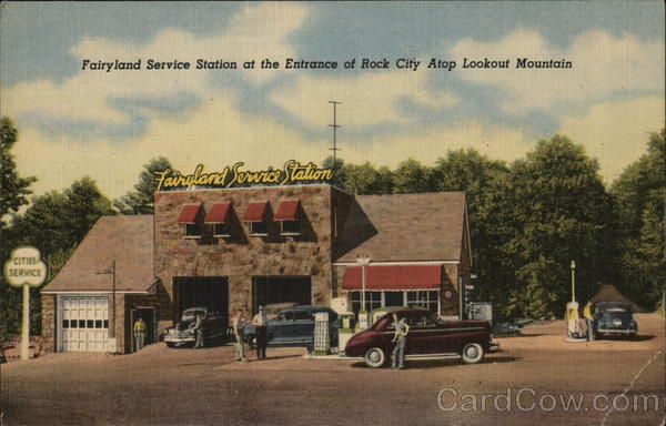 Fairyland Service Station, Rock City - Pettway Oil Co. Lookout Mountain Georgia