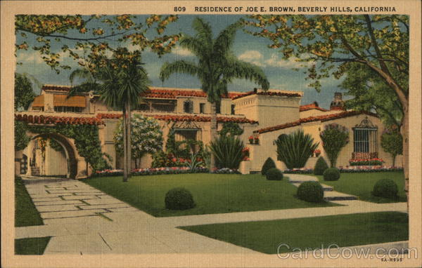 Residence of Joe E Brown Beverly Hills California