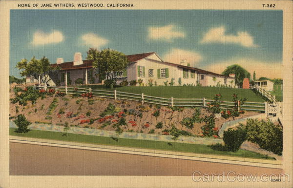 Home of Jane Withers Westwood California