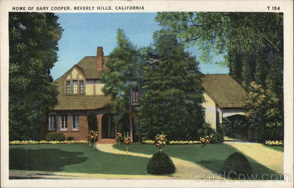 Home of Gary Cooper Beverly Hills California