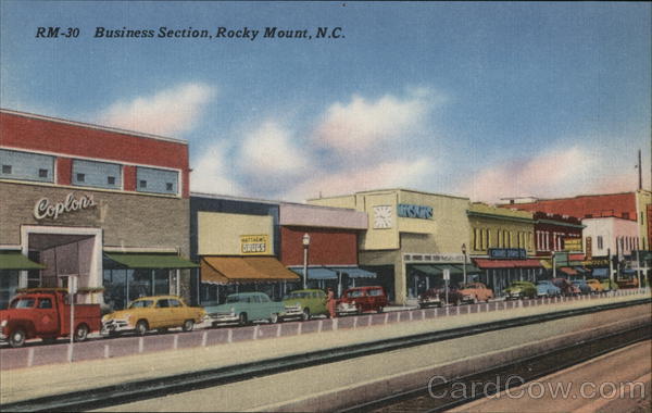 Business Section, Rocky Mount, N.C. North Carolina