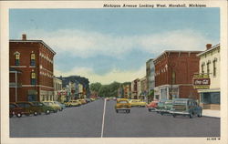 Michigan Avenue Looking West Postcard