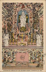 Grotto of the Blessed Virgin - Interior Postcard