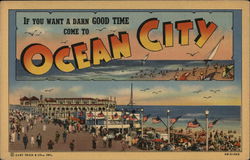 Greetings from Ocean City New Jersey Postcard Postcard Postcard