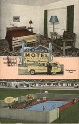 El Rancho Motel El Paso, TX Postcard Postcard Postcard