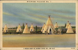 Wigwam Village No.1 Horse Cave, KY Postcard Postcard Postcard