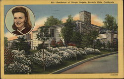 Residence of Ginger Rogers Beverly Hills, CA Postcard Postcard Postcard