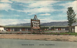 Rancho Siesta Motel Ukiah, CA Postcard Postcard Postcard