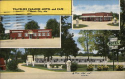 Travelers Paradise Motel and Cafe Postcard