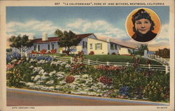 "La Californiana," Home of Jane Withers Postcard