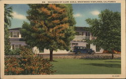 Residence of Clark Gable, Brentwood Highlands Postcard