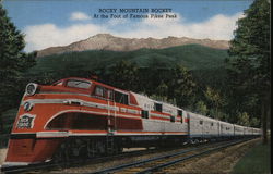 Rocky Mountain Rocket - at Pikes Peak Locomotives Postcard Postcard Postcard