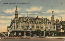 Gallego's Club and National Theater Postcard