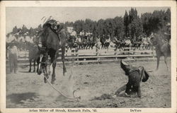 Arlan Miller off Streak, Klamath Falls, 1942 Rodeos Postcard Postcard Postcard