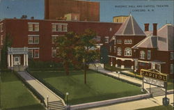 Masonic Hall and Capitol Theatre Concord, NH Postcard Postcard Postcard