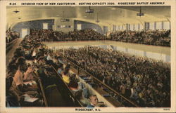 Ridgecrest Baptist Assembly - Auditorium Postcard