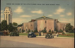 Shrine and Church of the Little Flower, Royal Oak Detroit, MI Postcard Postcard Postcard