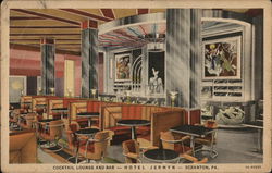Hotel Jermyn - Cocktail Lounge and Bar Scranton, PA Postcard Postcard Postcard