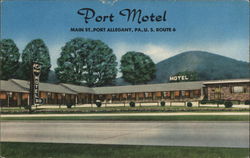 Port Motel, Main St., Port Allegany, PA., U. S. Route 6 Postcard