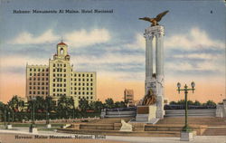 Maine Monument, National Hotel Havana, Cuba Postcard Postcard Postcard