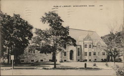 Public Library Winchester, MA Postcard Postcard Postcard