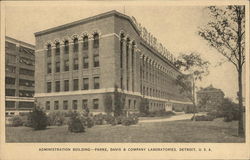 Administration Building - Parke, Davis & Company Laboratories Detroit, MI Postcard Postcard Postcard