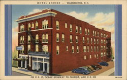 Hotel Louise - On U. S. 17, Ocean HIghway to Florida, and U. S. 264 Washington, NC Postcard Postcard Postcard