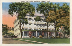 Hotel Fullerton Boothbay Harbor, ME Postcard Postcard Postcard