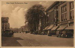 Main Street View Northampton, MA Postcard Postcard Postcard